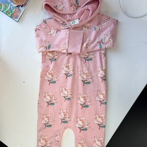 Monica + Andy Pink Floral Baby Romper